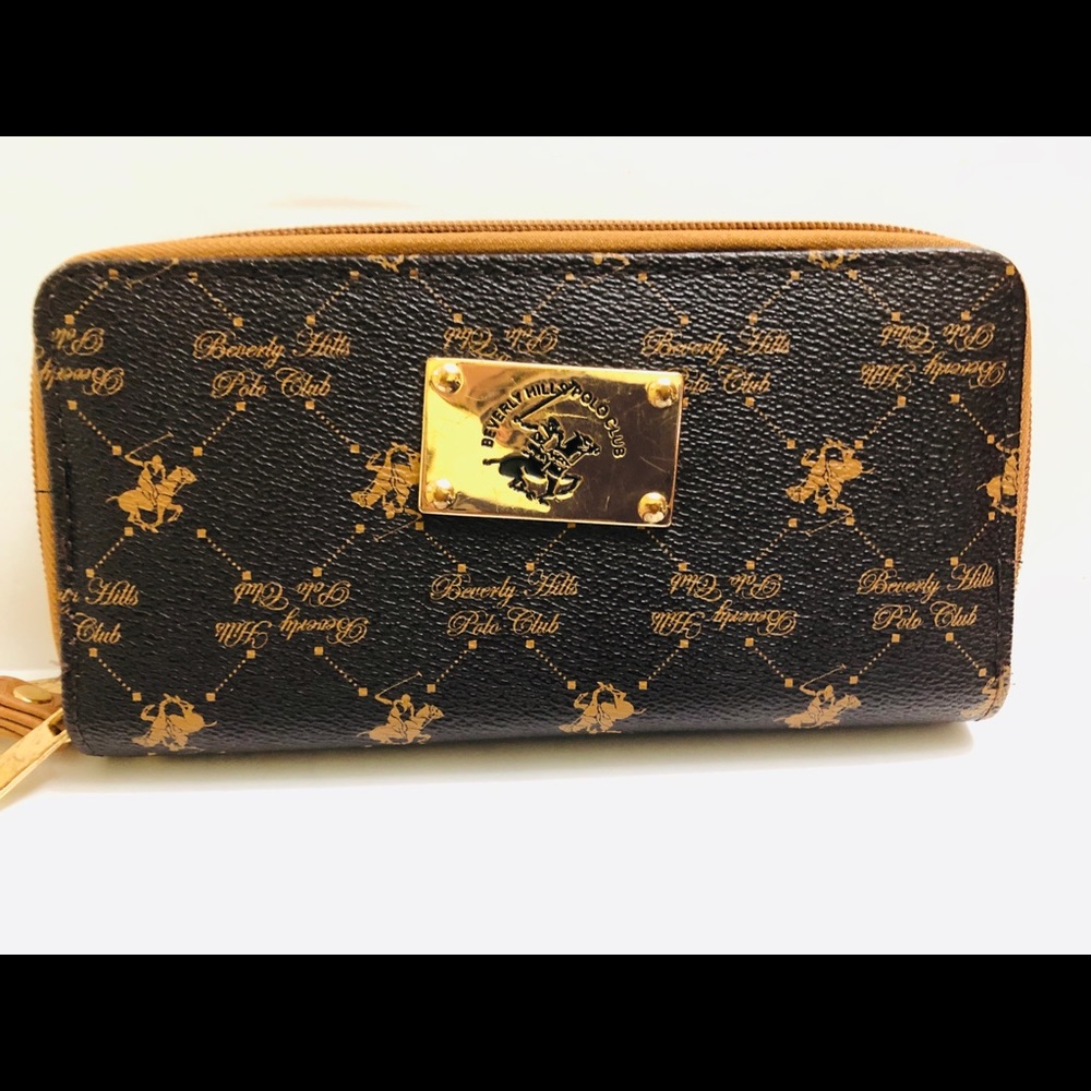 Becerly Hills Polo Club Double Zip Brown wallet